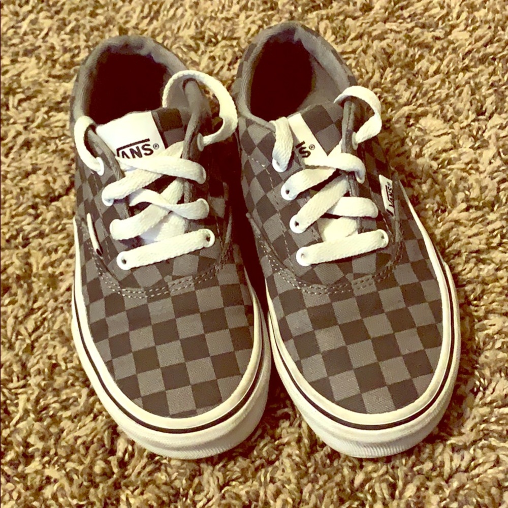 Boys checked vans
